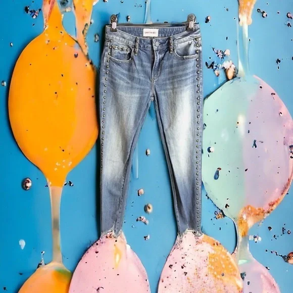 Driftwood jeans Fringe studded skinny leg Women’s Denim - Picture 9 of 10